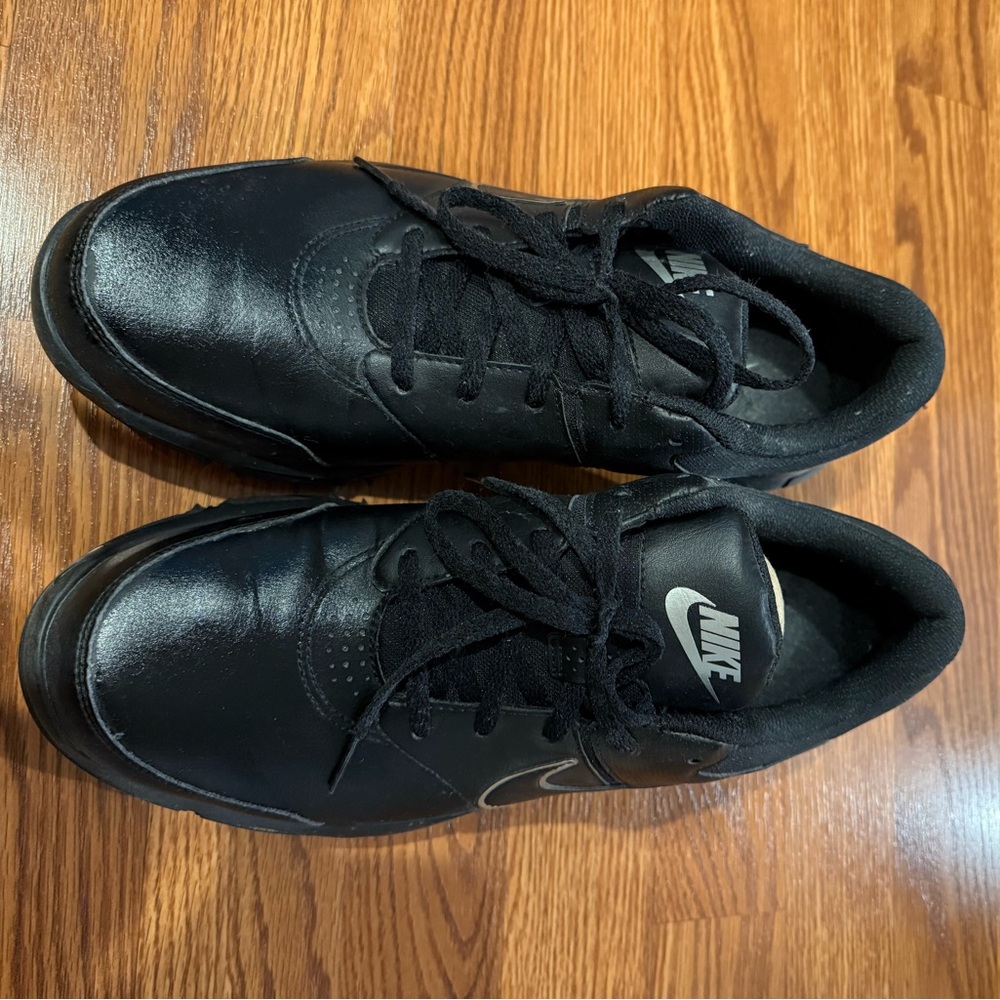Nike Men's Black Leather Golf Shoes